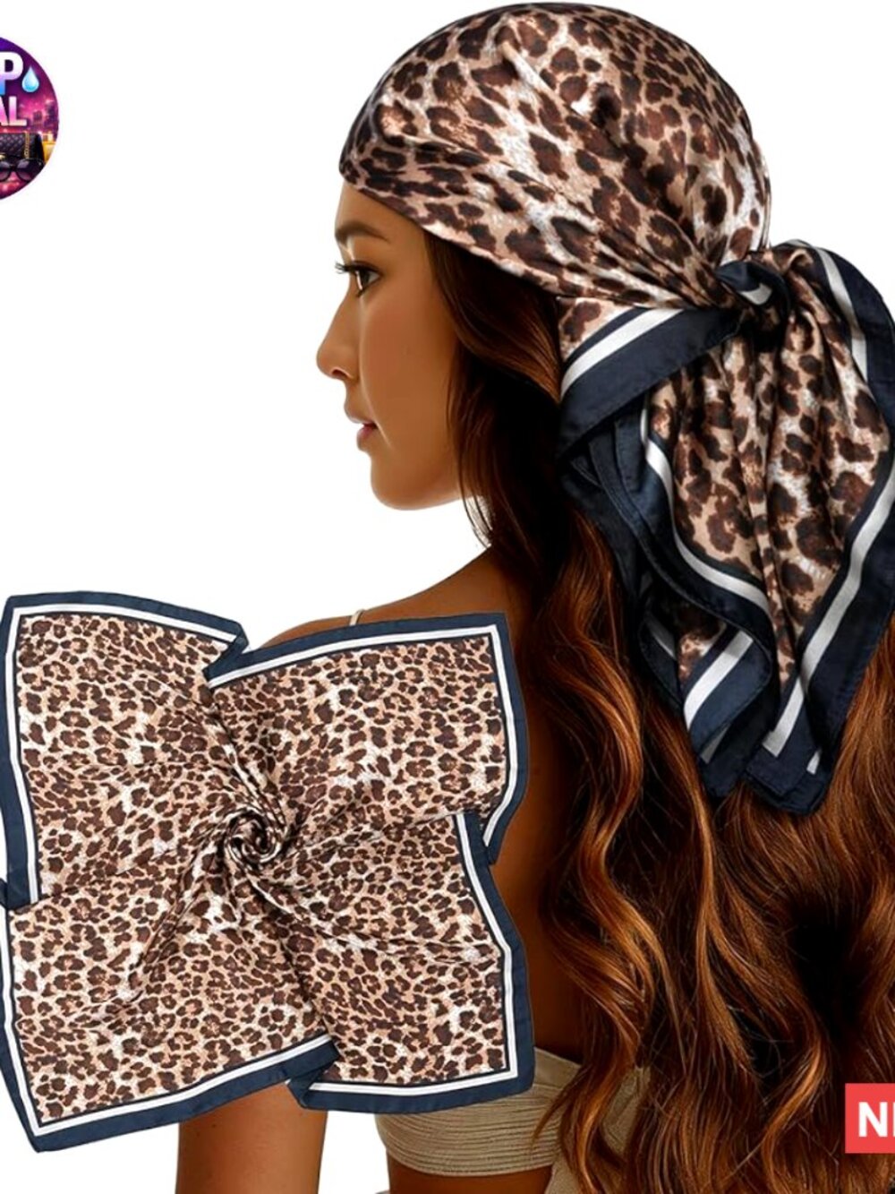 Silk-Like Polyester Satin Scarf for Hair Care and Fashion Wrap